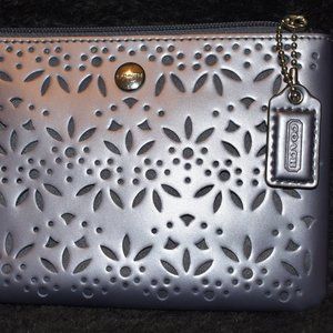 Gorgeous Coach Wristlet, Shimmery, Laser Cut, Purple